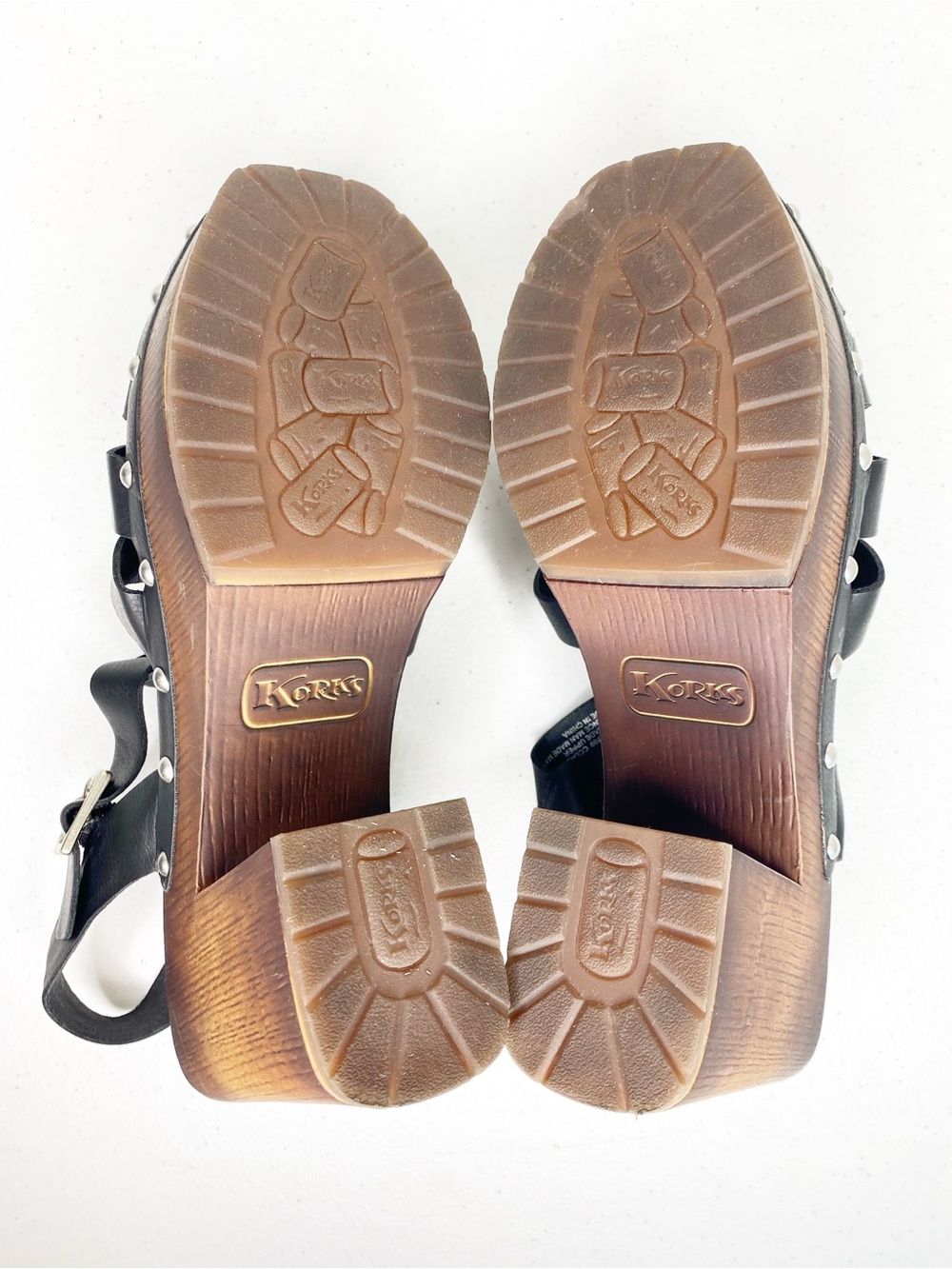 Korks Whitney Platform Fisherman Style Sandal in Black Size 9 Like new! - Picture 8 of 8